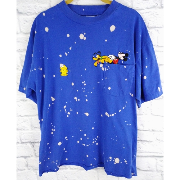 Disney Tops - Vintage Disney Mickey and Pluto Pocket T Shirt